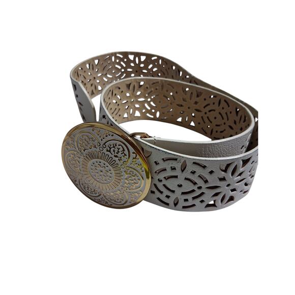 Coldwater Creek 2¼" Wide Women's Medium Bohemian Cottagecore Classy Prep Belt - Picture 14 of 16